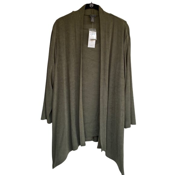 Chico’s Sweaters - TRAVELERS CLASSIC Back Button Jacket sz 3 (US XL) w/ Tank sz 2 Cypress Fern NWT